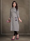 Rung Cotton Linen Straight Casual Office Wear Kurti Collection 1001-1008